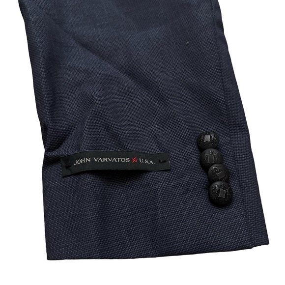 John Varvatos Star USA Blazer Jacket Mens Size 44L Sports Coat Wool Blue NEW - Picture 5 of 7